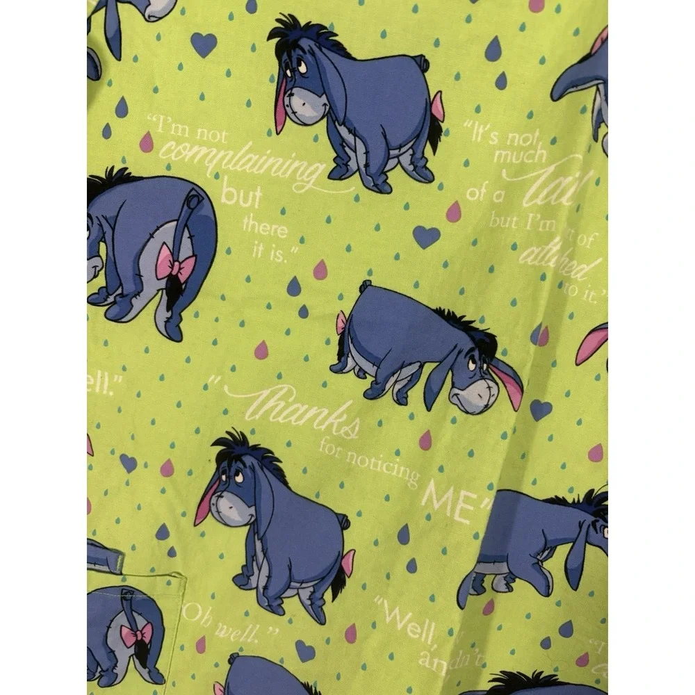 Disney Winnie The Pooh EEYORE Medical Scrub Top Women's‎ Size 2X